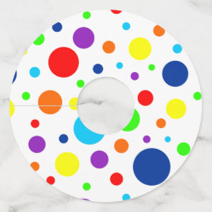 Regenboogspots Labels van wijnglas