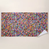 Regenboogsprinken Strandlaken (Voorkant)