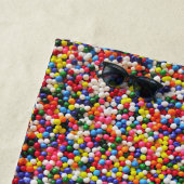 Regenboogsprinken Strandlaken (In situ)