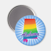 Regenboogstaat Alabama Magneet (Voorkant / Achterkant)