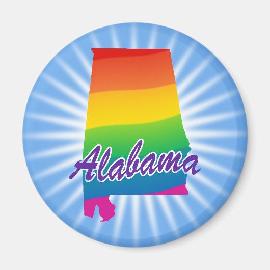 Regenboogstaat Alabama Magneet (Voorkant)
