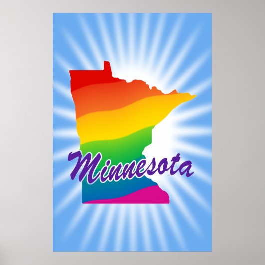 Regenboogstaat Minnesota Poster (Voorkant)