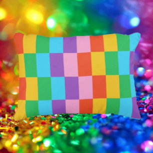 Regenboogstappen Blokken Kleurrijke Accentkussen Accent Kussen