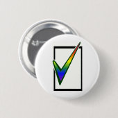 regenboogstem ronde button 5,7 cm (Voorkant /achterkant)