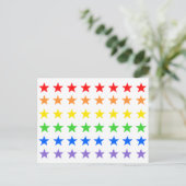 Regenboogsterren Briefkaart (Staand voorkant)