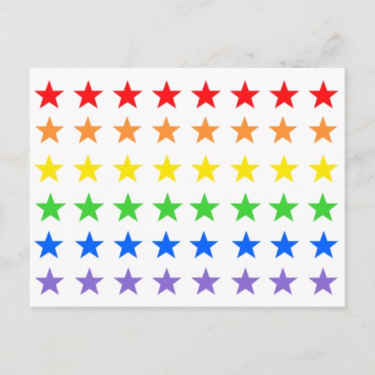 Regenboogsterren Briefkaart (Voorkant)