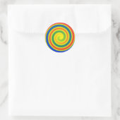 Regenboogsticker (x20) ronde sticker (Tas)