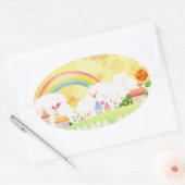 regenboogstickers ovale sticker (Envelop)