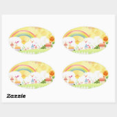 regenboogstickers ovale sticker (Vel)