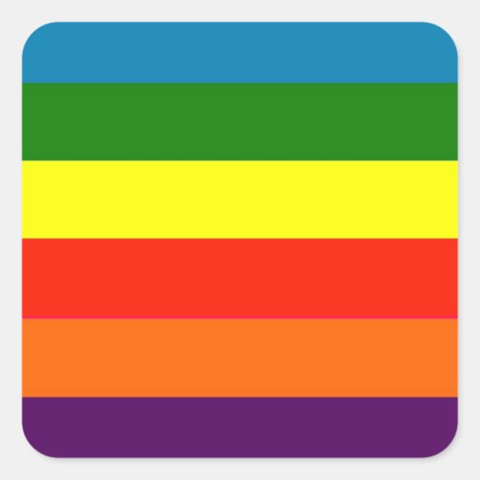 regenboogstickers vierkante sticker (Voorkant)