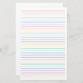 Regenboogstraal Eenvoudig Briefpapier (Voorkant / Achterkant)