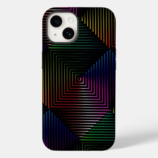 regenboogstraal op zwart Case-Mate iPhone case (Achterkant)