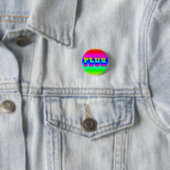 Regenboogstraal "PLUR" Pin Ronde Button 3,2 Cm (In situ)