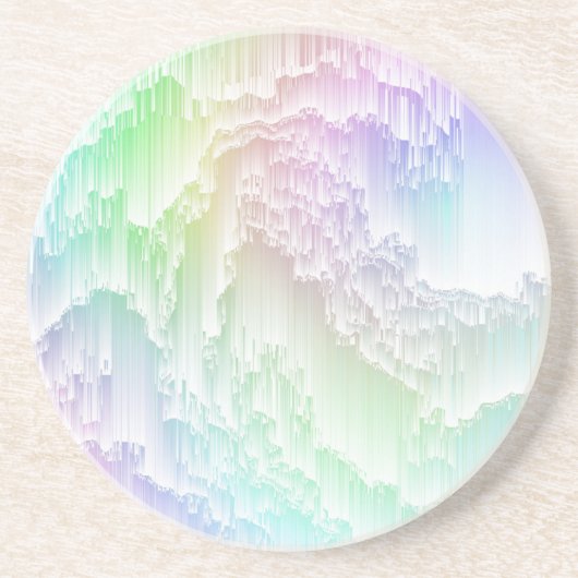 Regenboogstraal Zandsteen Onderzetter (Voorkant)