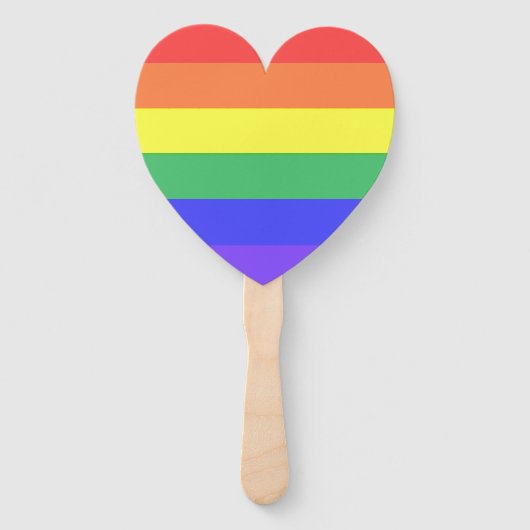 Regenboogstreep Handwaaier (Achterkant)