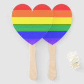 Regenboogstreep Handwaaier (Voorkant en achterkant)