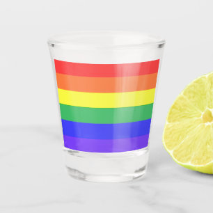 Regenboogstreep Shot Glas