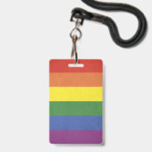 Regenboogstrepen Badge (Back with Lanyard)