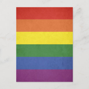 Regenboogstrepen Briefkaart