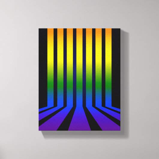 Regenboogstrepen Canvas Afdruk (Voorkant)