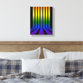 Regenboogstrepen Canvas Afdruk (Insitu (Slaapkamer))