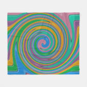 Regenboogstrepen Fleece Deken (Voorkant (Horizontaal))