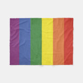 Regenboogstrepen Fleece Deken (Voorkant (Horizontaal))