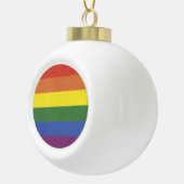 Regenboogstrepen Keramische Bal Ornament (Rechts)