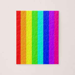 regenboogstrepen, kleurrijke staven legpuzzel