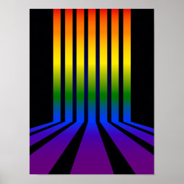 Regenboogstrepen Poster