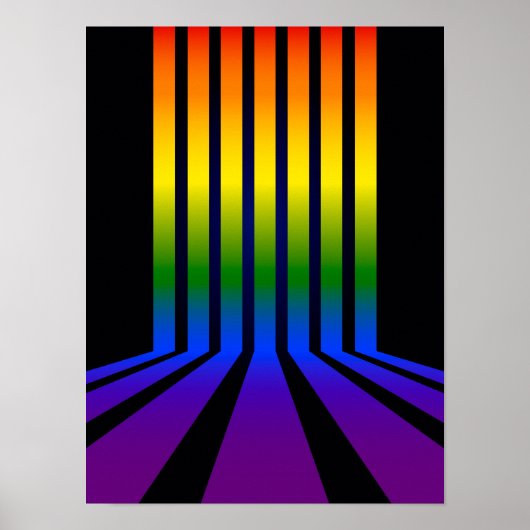 Regenboogstrepen Poster (Voorkant)