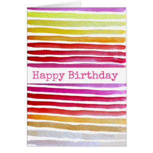 Regenboogstrepen schattige waterverf