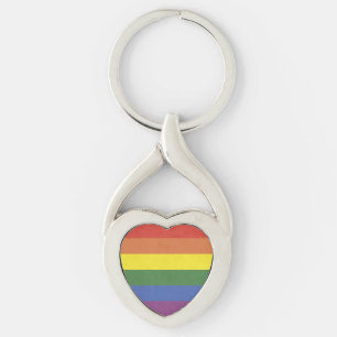 Regenboogstrepen Sleutelhanger