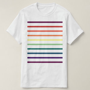 regenboogstrepen t-shirt