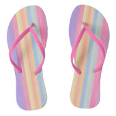 regenboogstrepen teenslippers (Voetbed)