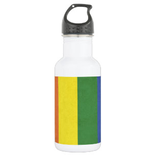 Regenboogstrepen Waterfles