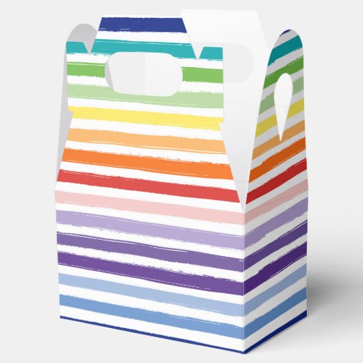 regenboogstripe patroonsterfdag bedankdoosjes (Geopend)