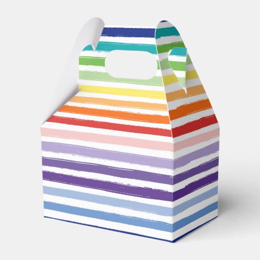 regenboogstripe patroonsterfdag bedankdoosjes (Voorkant Zijde)
