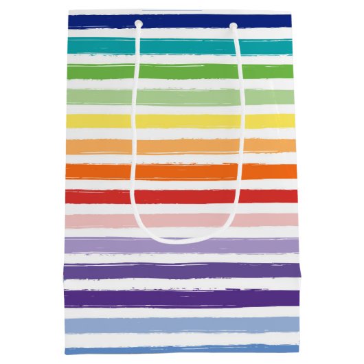  regenboogstripe patroonsterfdag medium cadeauzakje (Achterkant)