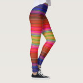 Regenboogstripes Rode gele Paarse Leggings (Rechts)