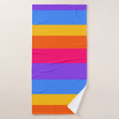 Regenboogstrips Badhanddoek (Badhanddoek)
