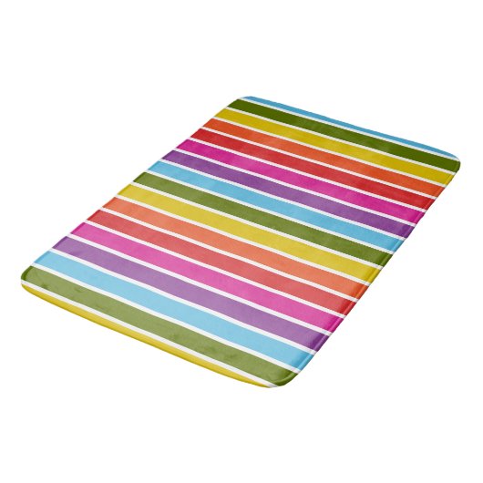 Regenboogstrips Badmat (Gekanteld)