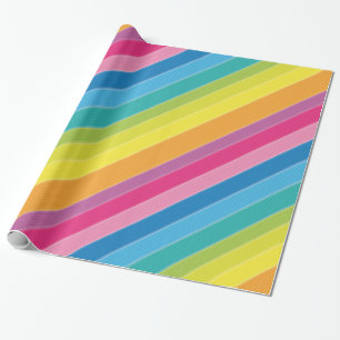 Regenboogstrips Cadeaupapier