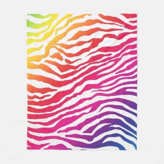 Regenboogstrips Fleece Deken (Voorkant)