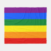 Regenboogstrips Fleece Deken (Voorkant (Horizontaal))