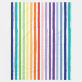  regenboogstrips fleece deken (Voorkant)