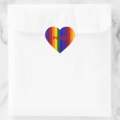 Regenboogstrips Hart Sticker (Tas)