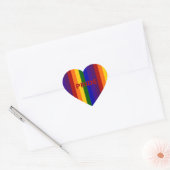 Regenboogstrips Hart Sticker (Envelop)