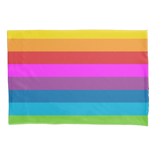 Regenboogstrips Kussensloop (Voorkant)