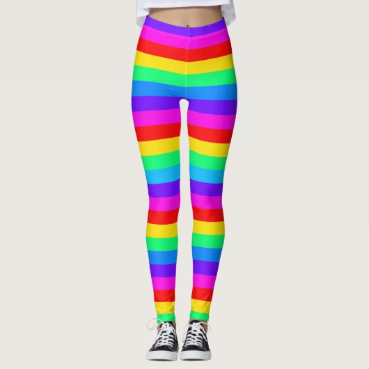Regenboogstrips Leggings (Voorkant)